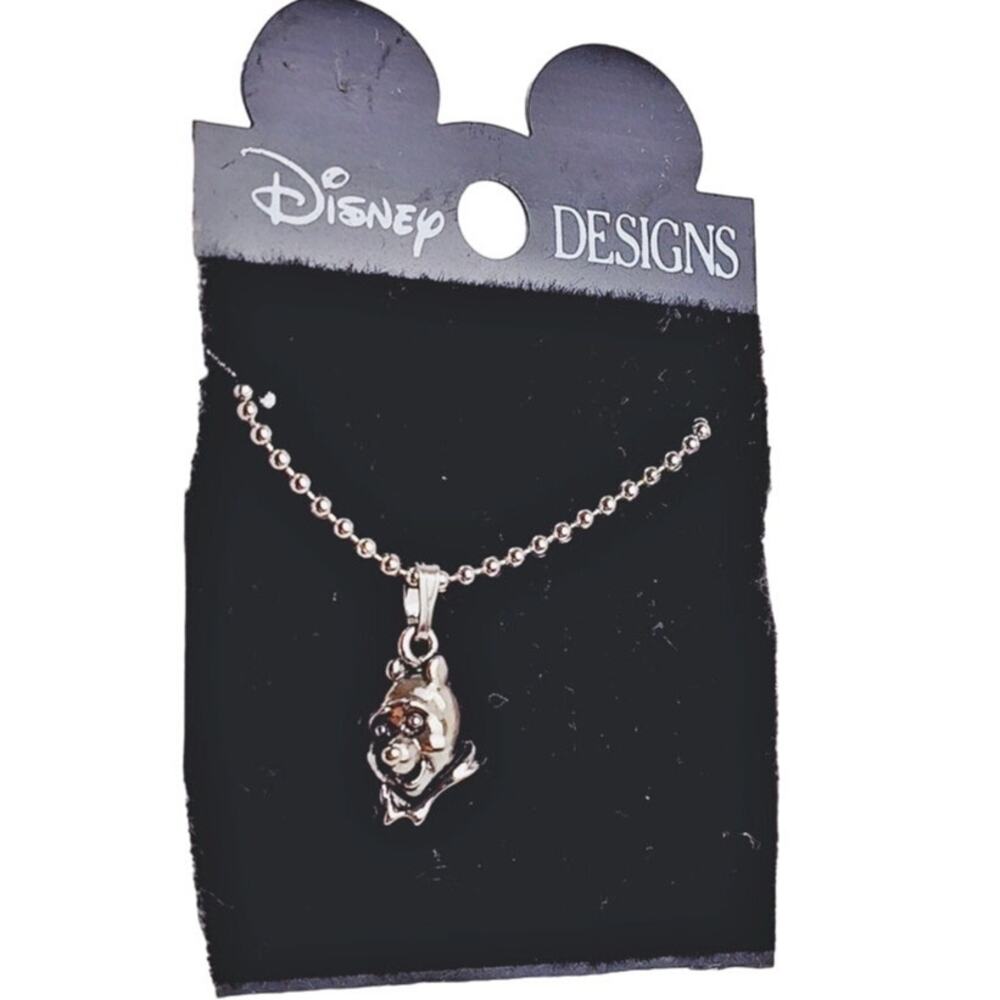 Disney Parks Winnie the Pooh Silver-Toned Head Necklace NIP